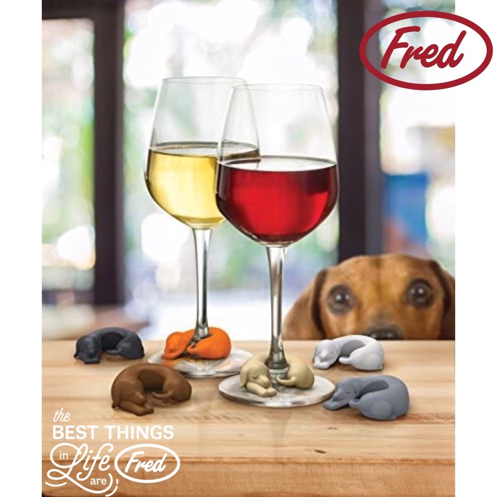 Fred Winer Dogs Wine Charm Set